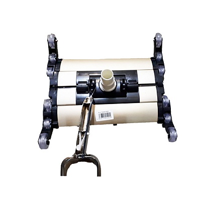 Щётка для донного пылесоса алюминиевая 4-х роликовая с нижними щетинками зажим