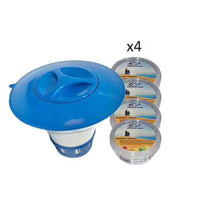 КОМПЛЕКТ Кемохлор Т-таблетка 0.25 кг + Поплавок-дозатор 200 gr BLUE